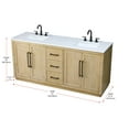 thumbnail image 7 of Elegant Kitchen and Bath 72 inch Double Bathroom Vanity in Grey, 7 of 7