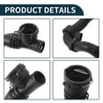 thumbnail image 5 of Unique Bargains Radiator Hose Heater Hose No.3QF122051A/3QF122051J for Volkswagen Atlas 2.0L 2018-2023 Black Plastic 1 Pc Water Pipes Good Sealing, 5 of 7