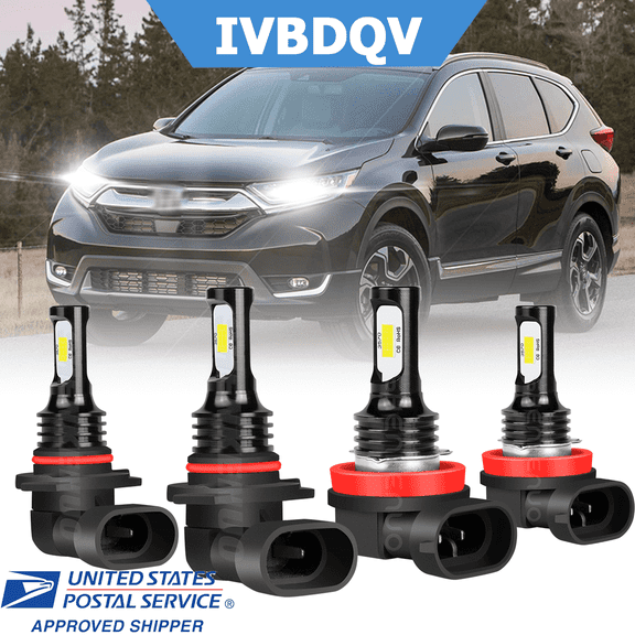 For Honda CR-V 2015-2020 LED Headlight Bulbs 9005 H11 HIGH LOW Beam Combo Kit 4Pcs 6000K White