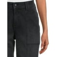 Time and Tru Women's Mid Rise Straight Utility Pants, 27" Inseam, Sizes