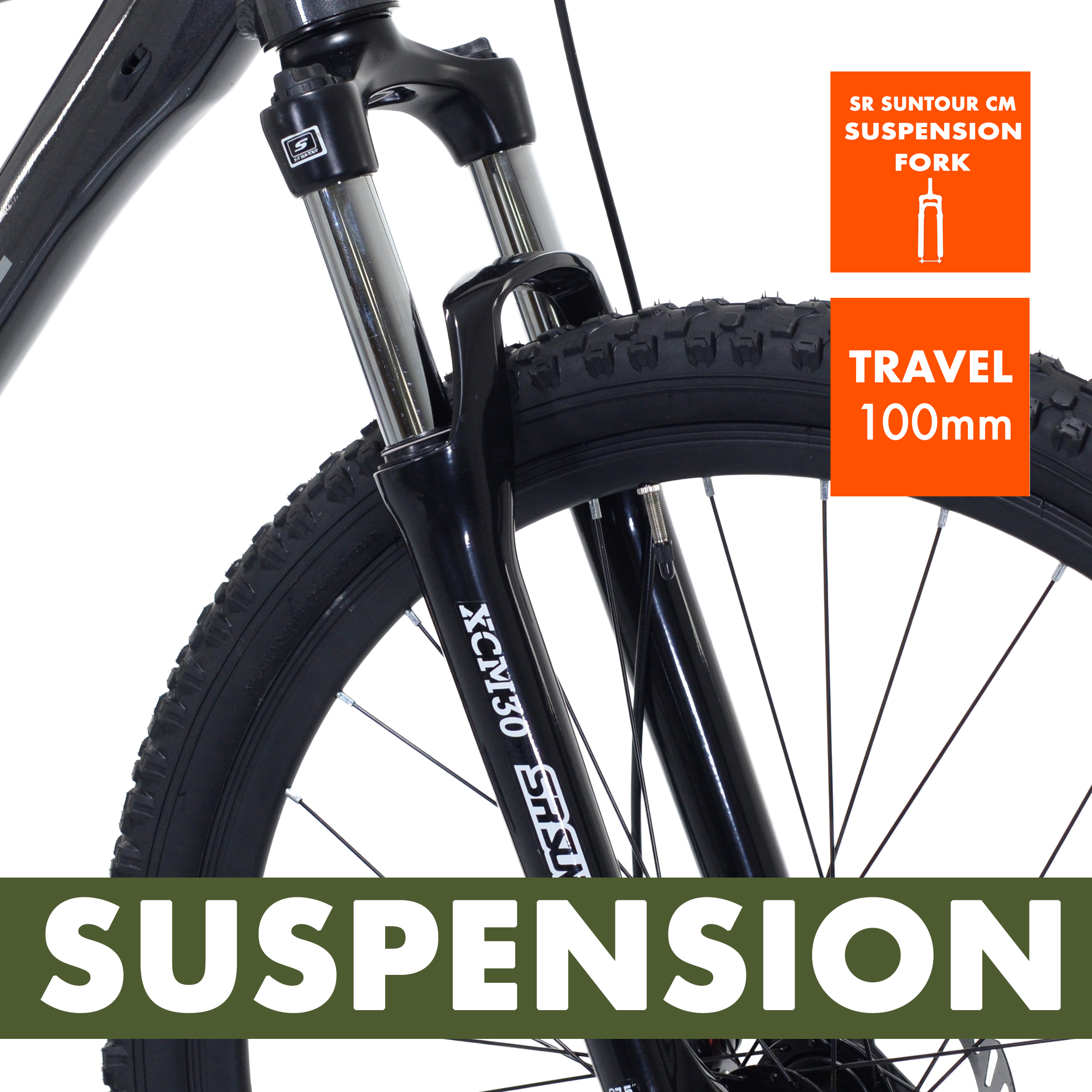 Bicicleta de montaña Timber, ruedas de 27.5 pulgadas, cuadro mediano de 17 pulgadas, para estaturas de 5'3" a 5'8", color negro, unisex 6