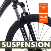 Ozark Trail Timber 27.5 in Mountain Bike, Small Frame, Fits Riders 5 ft 0 in-5 ft 6 in, Black, Adult, Unisex