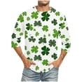thumbnail image 1 of Camisetas de Navidad para Hombres Impresas Cuello Redondo 3/4 Manga Casual Blusa Verano, Camisetas de Lino Casual para Hombres, 1 of 4