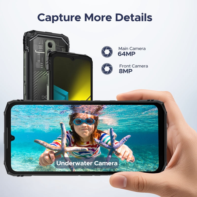DOOGEE Blade 10 Ultra Energy Rugged Phone 4.5G,36GB+256GB/2TB /6150mAh OTG / 64MP/ 6.56" HD+ 90Hz Android 15 Rugged Smartphone Dual SIM/NFC/Face ID/Fingerprint/IP68/IP69K Waterproof Phone 2026