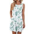 thumbnail image 3 of OutfitShow Summer Dresses for Women Casual Sleeveless Sundresses Floral Beach Short Dress with Pockets, 3 of 7