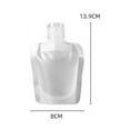 thumbnail image 2 of 4 Pcs Portable Travel Fluid Makeup Packing Bags, Plastic Stand Up Spout Pouches for Toiletries, Transparent Refillable Empty Squeeze Pouch for Lotion/Shampoo/Face Cream/Hand Soap, 2 of 5