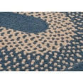 thumbnail image 3 of 4' x 6' Blue and Beige Reversible Oval Area Throw Rug, 3 of 3