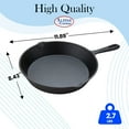 thumbnail image 3 of Alpine Cuisine Pre-seasoned Cast Iron Frypan 8-Inch - Black Cast Iron Frypan - Durable, Heavy Duty Cooking Pans - Multipurpose Use Kitchen Pans, 3 of 8