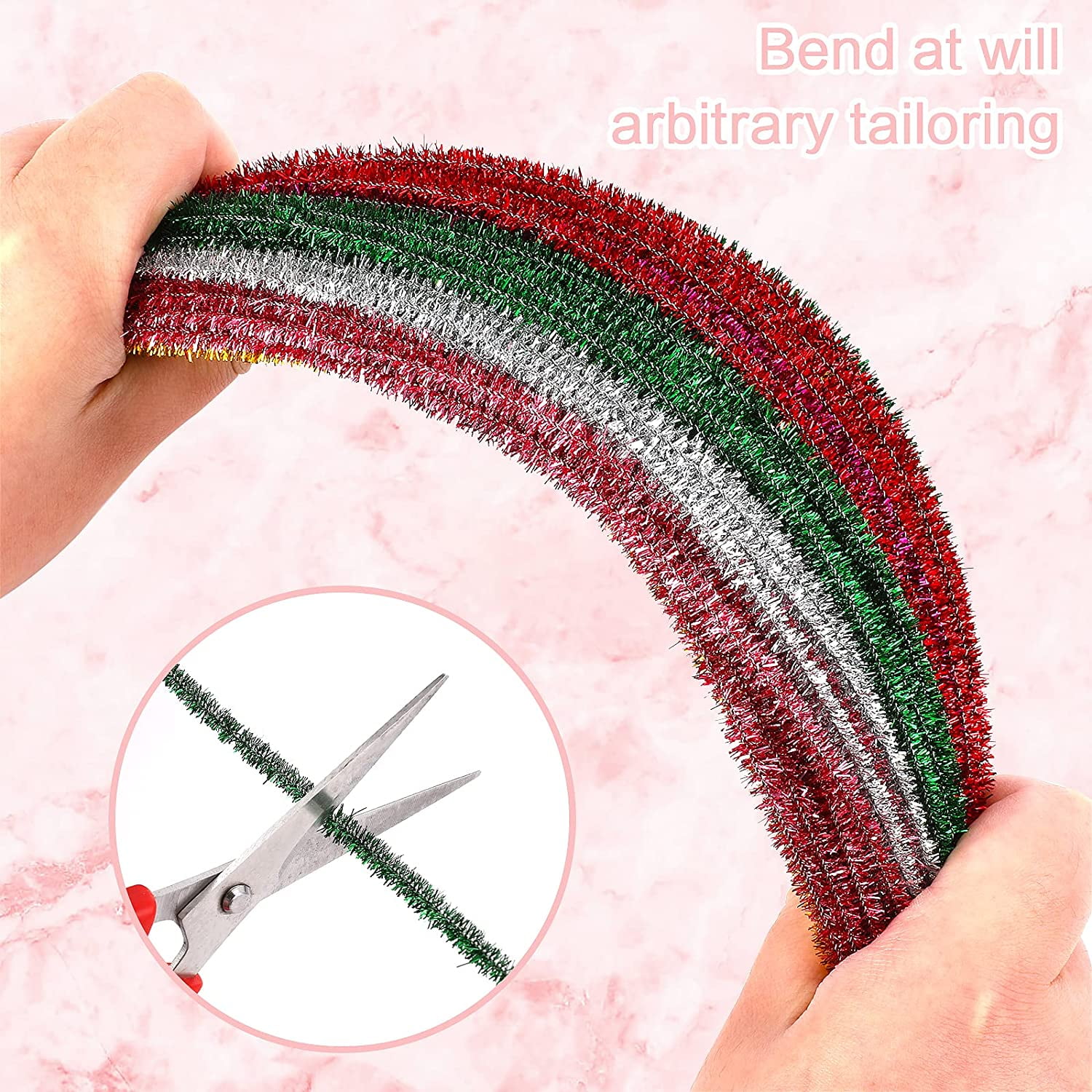 Tinsel Luxury Pipe Cleaners Silver