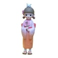 thumbnail image 3 of kowaku Asian Kabuki Figurine Resin Statue Desktop Ornament Toy Gift Japanese Kimono Geisha Doll Miniature Sculpture for Housewarming with Round Fan, 3 of 9