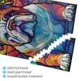 thumbnail image 2 of Puzle Novgift de madera con diseño de bulldog inglés, 1000 piezas, colorido, 2 of 7