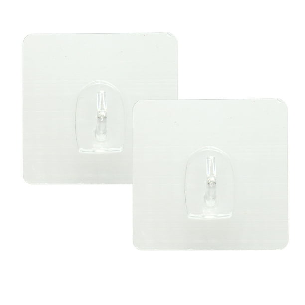 Adhesivo sin para Reutilizable Lavable Transparente Sunnimix 2 Claro 2pcs Gancho adhesivo