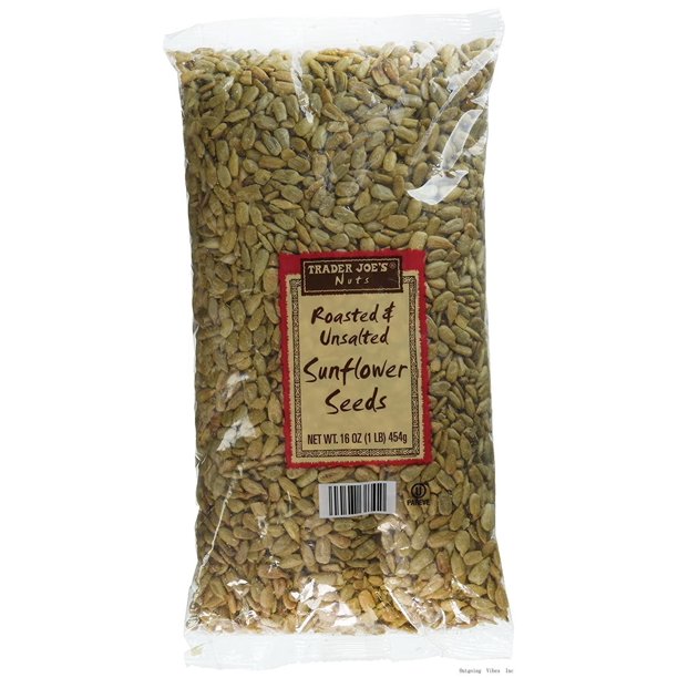 2 Pack Roasted & Unsalted Sunflower Seeds 16 Oz NET WT