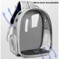 thumbnail image 4 of HEYMKGO Cat Bag Pet Backpack Pet Travel Bag Large Capacity Backpack - Comfortable Shoulder Design, Breathable Mesh and Portable Travel [Cat≤13kg Dog≤10kg](Transparent + Grey), 4 of 9