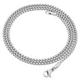 thumbnail image 3 of 2mm High-Polished Stainless Steel Square Box Chain Necklace, 24 inches + Gift Box, 3 of 7