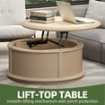 thumbnail image 4 of Uforic Round Rattan Drum Coffee Table with Lifting Top, 4 of 9