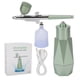 thumbnail image 2 of Kit de maquillaje de aerógrafo verde mate juego de pintura de aerógrafo de oxígeno hidratado de alta presión portátil para viajes en el hogar y salón aerosol de aerógrafo, 2 of 8