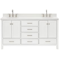 Ariel A067dwqovo Cambridge 67" Free Standing Double Basin Vanity Set - White