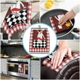 thumbnail image 5 of Red Plaid Chef Knife And Fork Microfiber Kitchen Towel Absorbent Non-stick Oil Wiping Rag Home Cleaning Dishcloth, 5 of 7