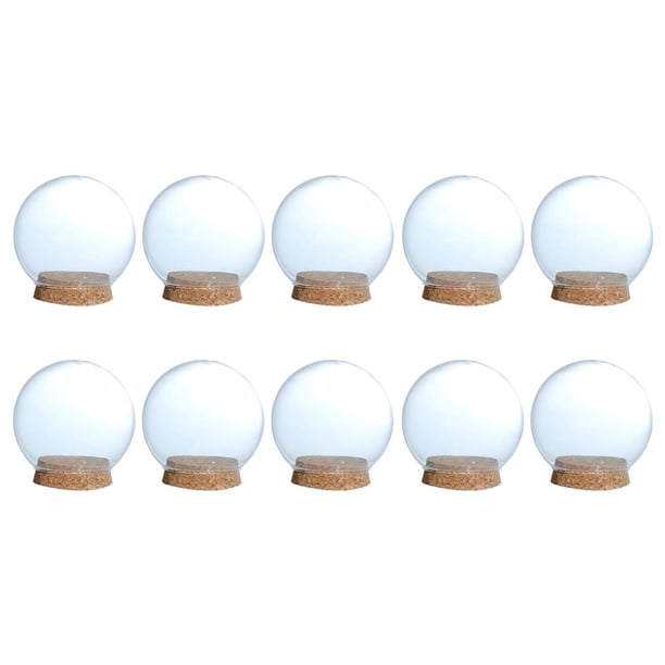 10x Florero de Cristal con Forma de Campana de Campana de Campana con Cúpula para Preservación de Flores con Base