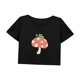 thumbnail image 3 of Camiseta corta holgada para mujer, camiseta recortada de entrenamiento de verano para viajes, vacaciones, mujer SG, 3 of 7