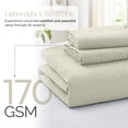 thumbnail image 3 of IR Imperial Rooms 2-Piece Soft Linen Quilt Set, Ultrasonic Chevron Pattern All Season Coverlet, Twin, Ivory, 3 of 10