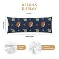 thumbnail image 3 of Rateoe Long Body Pillow Cover, 20x54 Inches Body Pillow Cases, Soft Brushed Microfiber Zipper Design, Hedgehog And Snail -Pillows Not Included, 3 of 7