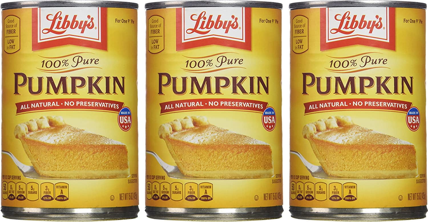 Libby’s 100 Pure Canned Pumpkin Puree Gluten Free 15 oz. Can (3 Pk