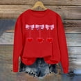 thumbnail image 5 of YUNAFFT Romantic Valentine Print Round Neck Long Sleeve Sweatshirt for Women Casual Comfort Fit Athletic Lounge Wear, 5 of 5