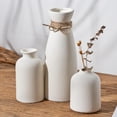thumbnail image 1 of Jarrones De Cerámica, Set 3 Florero Decorativo para Hogar Minimalista Moderno Fino, Utilizados en la Mesa, Fiesta, Escritorio, Sala de Estar, Dormitorio de Oficina (Blanco), 1 of 4