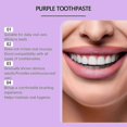 thumbnail image 5 of Purple Whitening Toothpaste - Deep Stain Remover Toothpaste for Coffee Lovers, Helps Remove Tea and Wine Stains, Fresh Breath, Oral Cleansing, Vanilla, 5 of 5