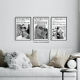 thumbnail image 3 of FCCUYE Set of 3 Trendy Newspaper Canvas Wall Art, Funky Do It for The Plot Wall Art, Vintage Black and White Coastal Cowgirl Posters, Preppy College Dorm Apartment Wall Decor 8x12in Und, 3 of 7