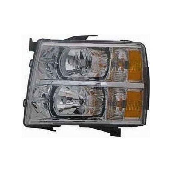 Left Driver Side Headlight Assembly - Compatible with 2007 - 2014 Chevy Silverado 2500 HD 2008 2009 2010 2011 2012 2013