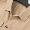thumbnail image 6 of VBTAPA Men's Cargo Shirt Relaxed Fit Short Sleeve Button Down Shirts Summer Casual Work Shirt Lightweight Untucked Dress Shirts with Pockets Khaki XXL, 6 of 8