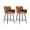 Brown - PU - 26", variant on Dayalane 26" Counter Height Bar Stools Set of 2, Modern Faux Leather Upholstered Barstools with Back and Footrest, Kitchen Island Bar Stools with Armrests for Pub Home Bar Dining Room Bistro, Brown
