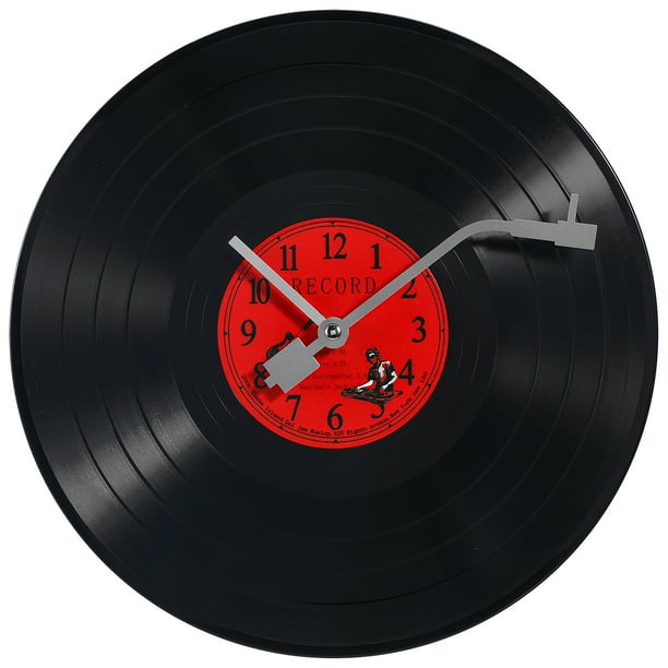 Reloj de pared creativo con forma de disco de vinilo, reloj de pared decorativo para interiores, decoración del hogar