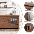 thumbnail image 4 of 54" Buffet Sideboard Cabinet with Drawers & Frosted Glass Doors, Modern Rustic Storage Cabinet for Kitchen, Dining Room & Living Room, 4 of 6