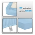 thumbnail image 6 of Liam Chambray Blue Queen Size Bed in a Bag Comforter Set - 7 Pieces Coin Pattern Lightweight Comforter with Bed Sheets, Pillowcases & Shams Bedding Set for All Seasons, 6 of 9
