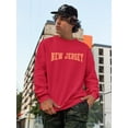 thumbnail image 2 of New Jersey Varsity Style Sweatshirt Men -Image by Shutterstock, Male 3X-Large, 2 of 4
