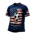 thumbnail image 4 of Zimjoy Men's USA Soccer Jersey Shirts 2026 Country Team Short Sleeve Crewneck Fan International Football Shirt Retro Streetwear Top Red 3XL, 4 of 6