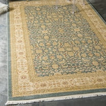Unique Loom Edinburgh Collection Area Rug - Aurinia (10' 6" x 16' 5" Rectangle Blue/Cream)
