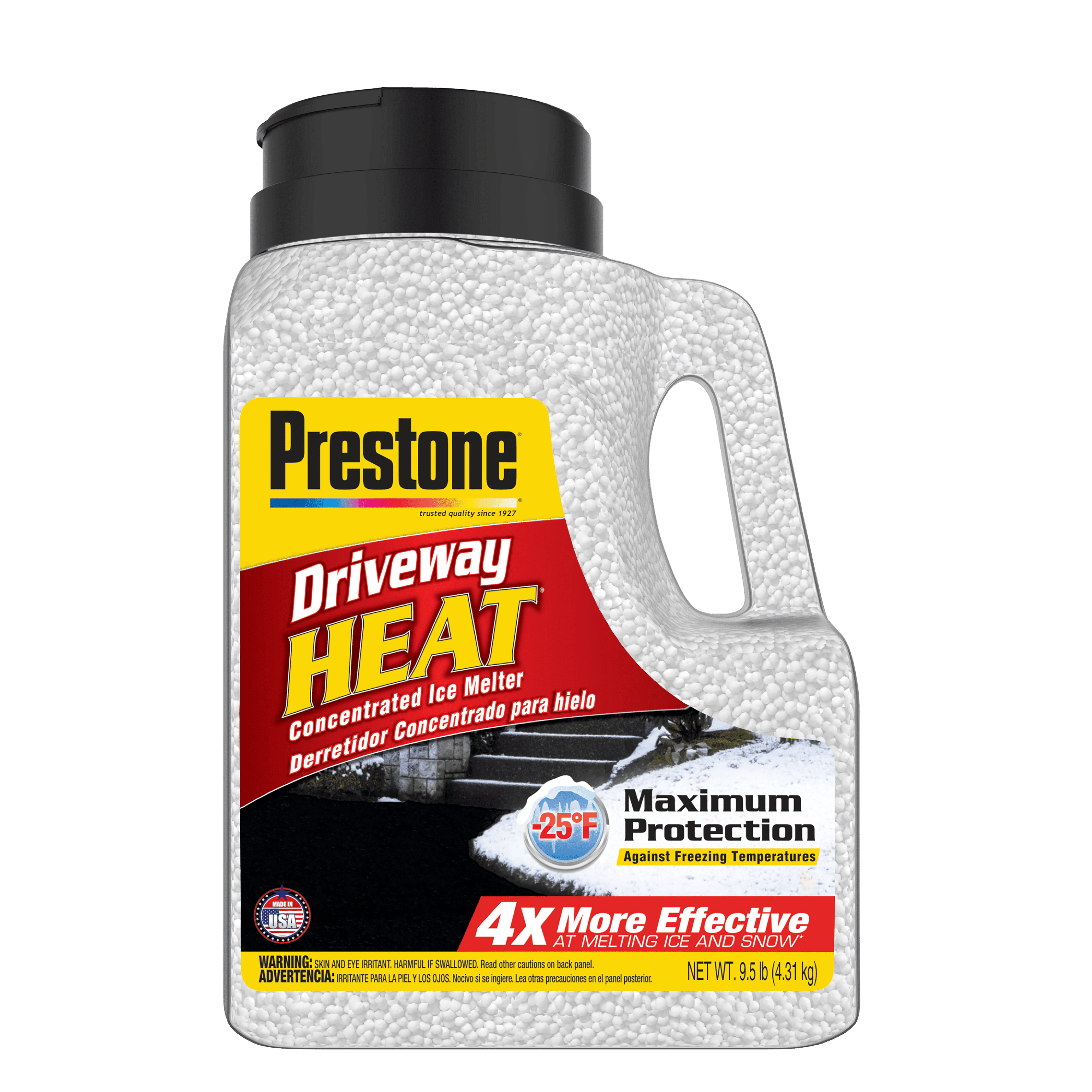 Prestone Driveway Heat Fast Acting Calcium Chloride Concentrated Ice Melt 9.5-lb 