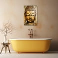 thumbnail image 3 of Zen Pictures Wall Decor Gold Buddha Canvas Wall Art Vintage Buddha Statue Painting Print Yoga Room Bathroom Decor Frame (Buddha - 4, 12x18inch (30x45cm)), 3 of 6
