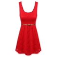 thumbnail image 1 of Women's Stretchy Lovely Lace Dress w Detachable belt, 1 of 3