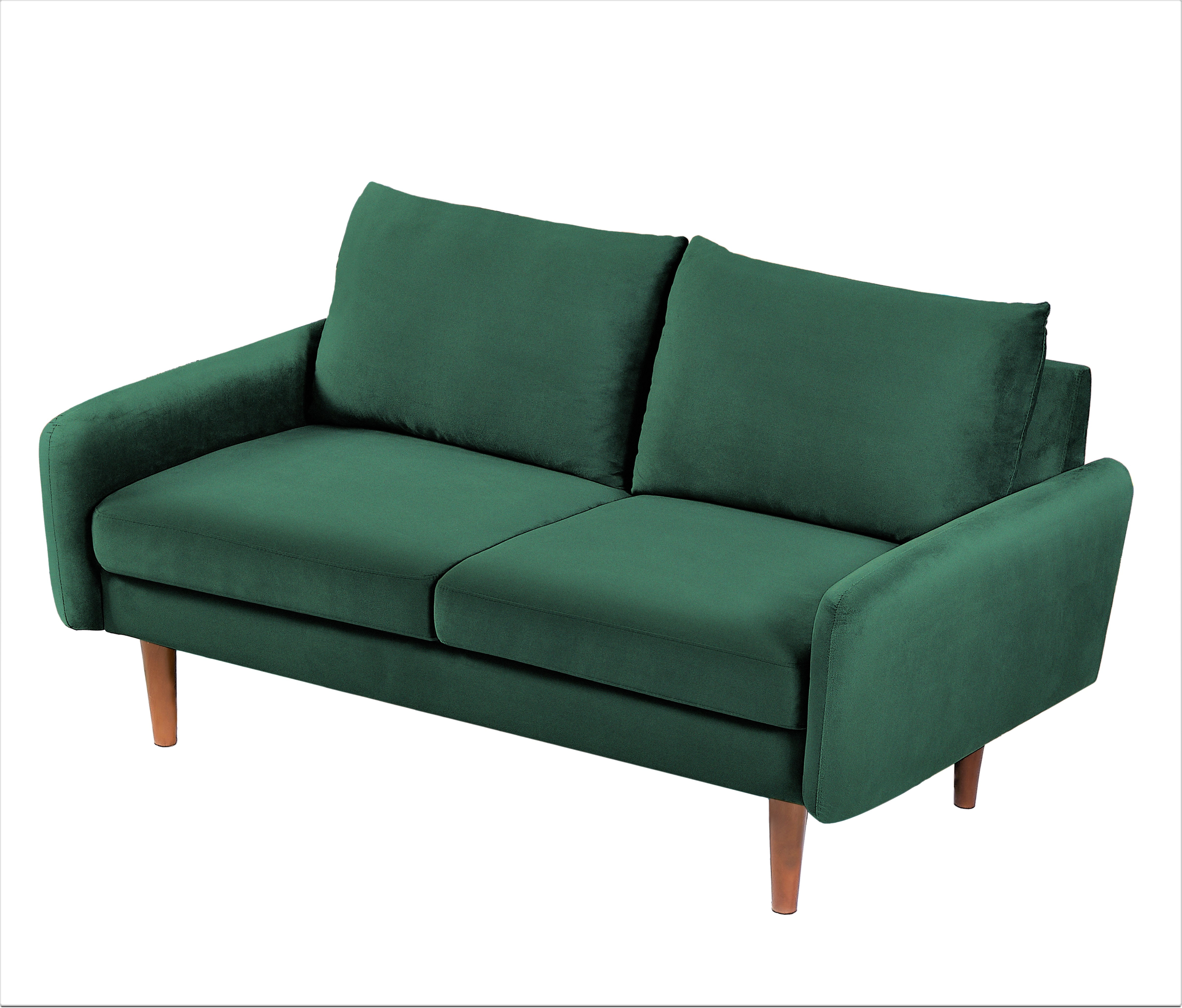 Uspridefurniture Maryellen 58''W Velvet Loveseat, Green