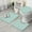 Blue Pioneer Flower-1, variant on Blue Pioneer Flower and Paisley Pattern Bathroom Rugs Sets 3 Piece,Toilet Cover Set,Absorbent Non Slip Bathroom Mats Sets with U-Shaped Contour Rug Toilet Rug Set