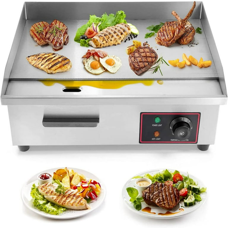 Electric Countertop Griddle Flat Top Grill Kitchen Grill Counter 14 1500W