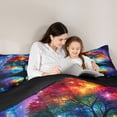 thumbnail image 5 of Manfei Tree Of Life Bedding Comforter Set 2pcs for Teens Adults,Gradient Galaxy Universe Twin Comforter Sets Microfiber,Bohemian Boho Breathable Bedding Set,Lightweight Room Decor,Reversible, 5 of 8