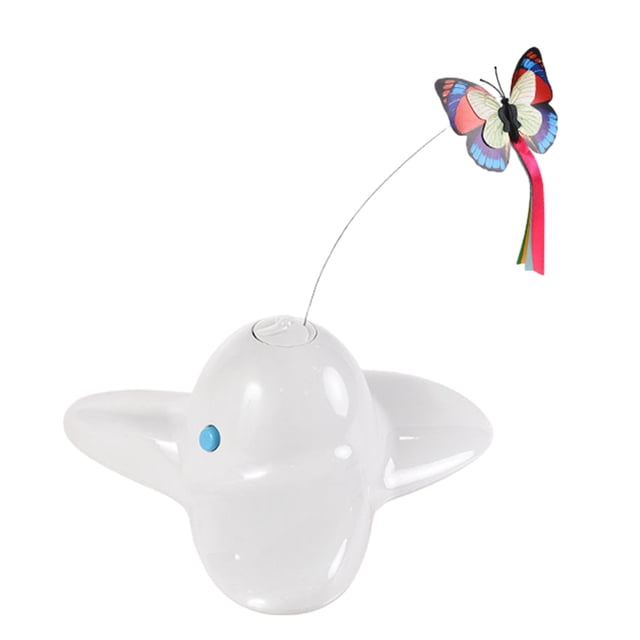 Juguetes para gatos, divertidos deportes, juguetes giratorios para gatitos con aleteo eléctrico, rompecabezas para gatos con mariposas