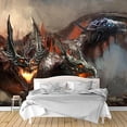 thumbnail image 2 of IDEA4WALL 4pcs Dark Evil Dragon Peel and Stick Wallpaper Removable Wall Murals Large Wall Stickers for Home Decoration, 66"x24", 2 of 5